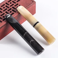 9mm horn smoking pipes natural horns filter smoke pipes creative tobacco pipe activated carbon filter pipes filter holder