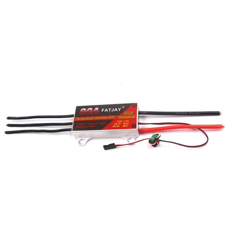 IPX8 24V 90A Водонепроницаемый 100 м подводный бесщеточный 2-полосная ESC Алюминий сплава