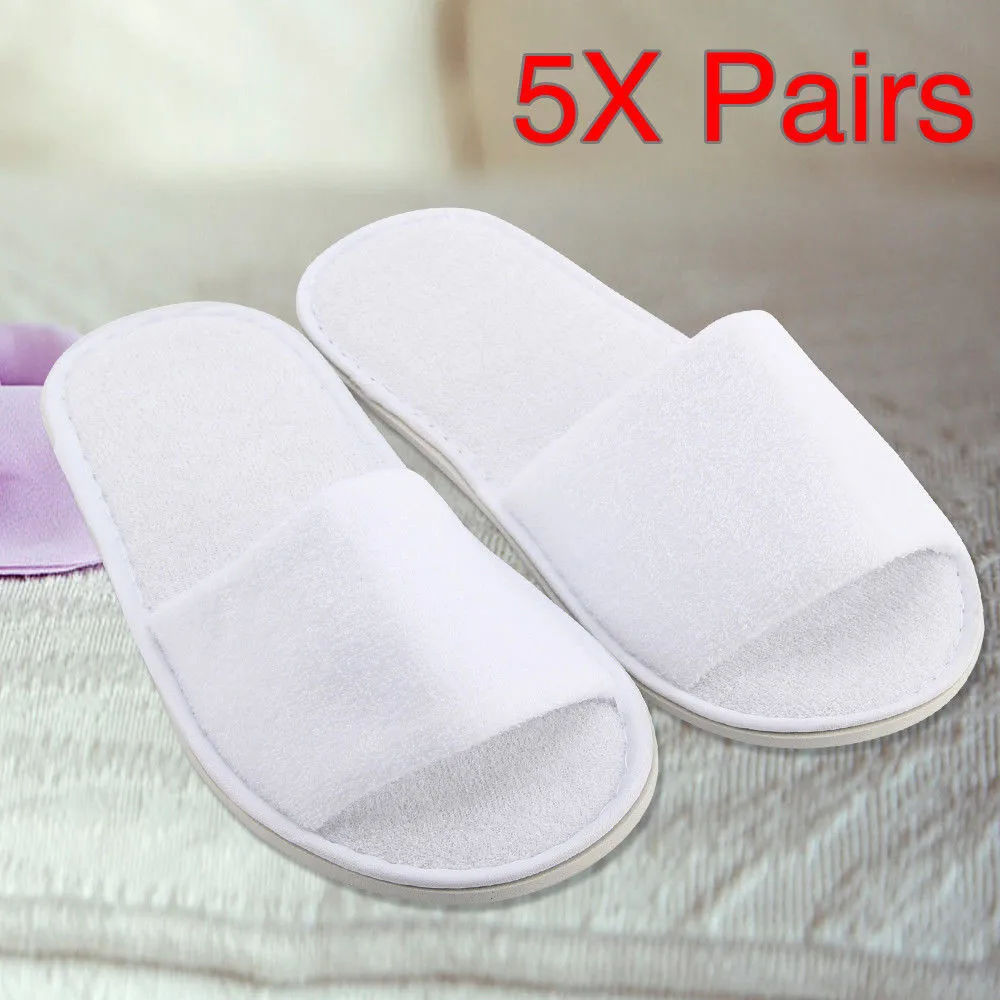 

High Quality New Simple Unisex Slippers Hotel Travel Spa Portable Slippers Disposable Home Guest Indoor Cotton Fabric Slipper
