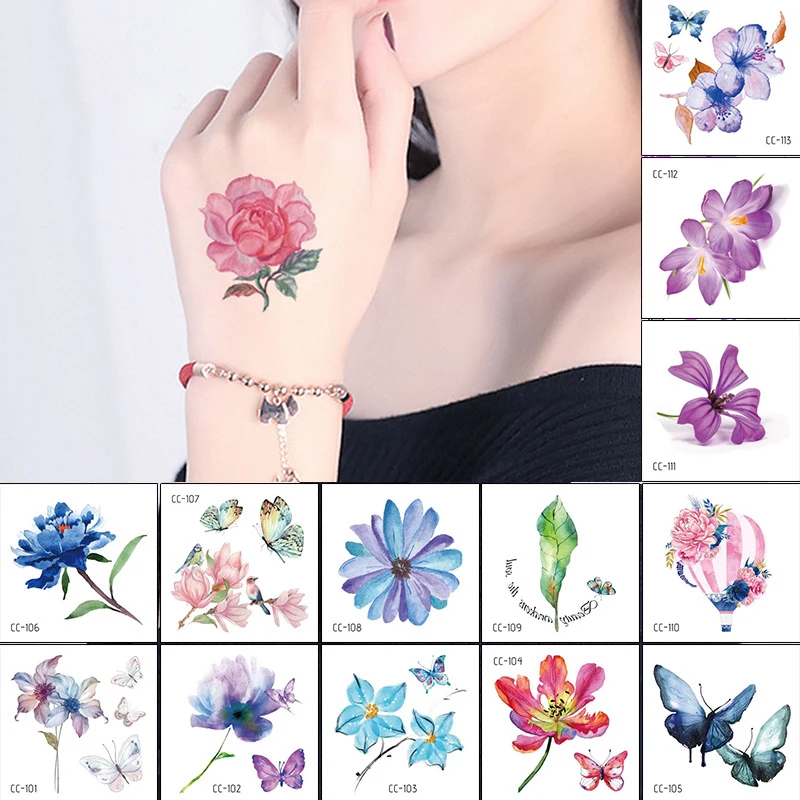 Летние Поддельные татуировки водостойкие Временные женские на руку лодыжку