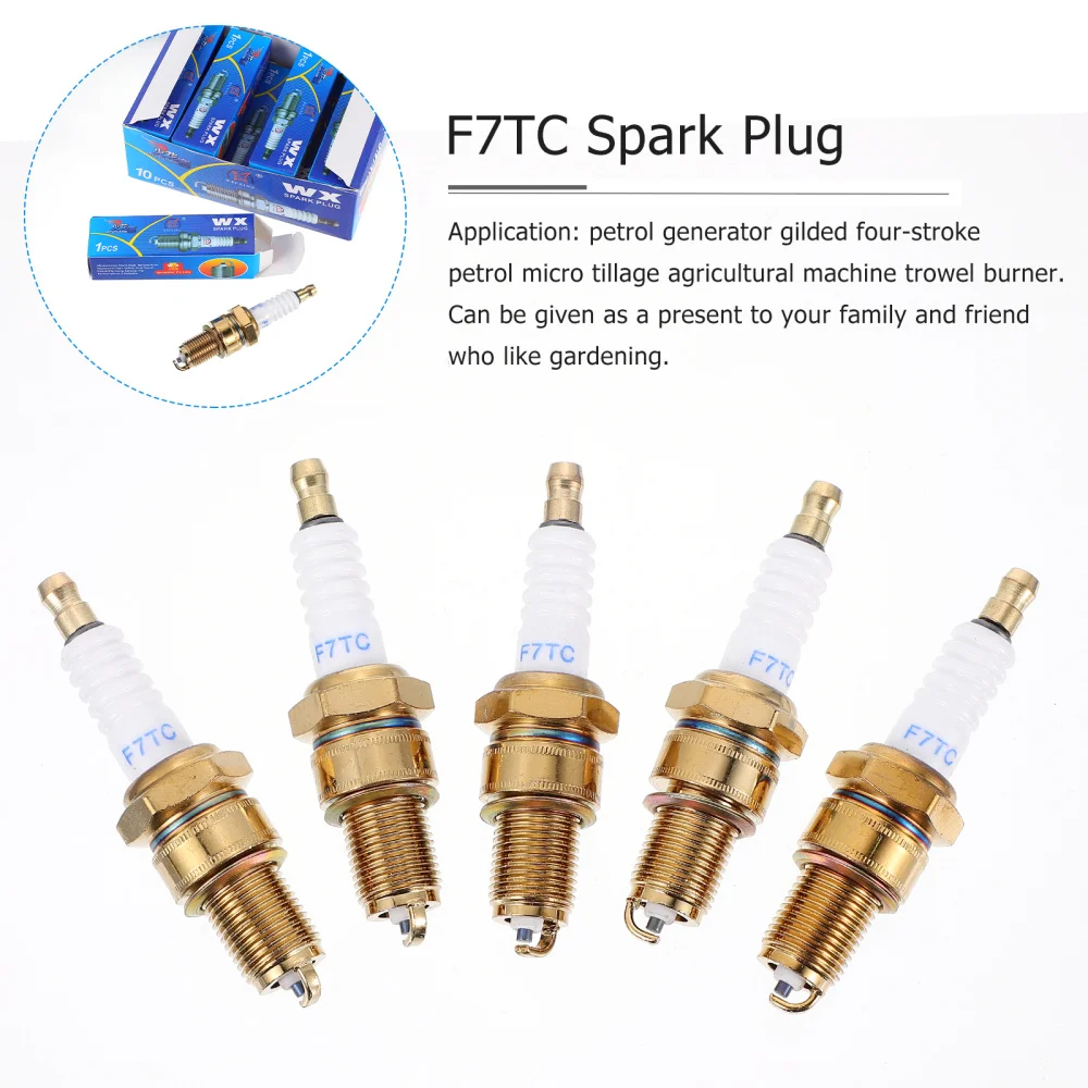 

10pcs Gasoline Generator Spark Nozzle Generator Spark Plugs for Gardening Use