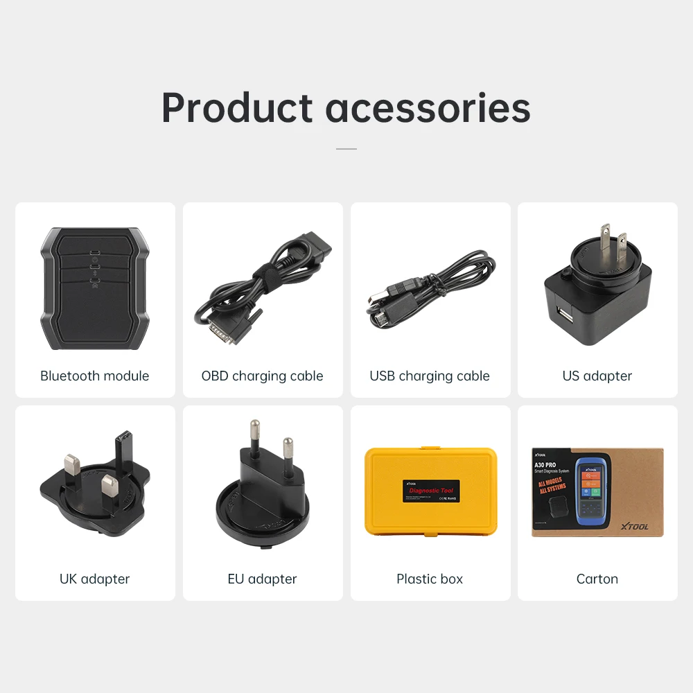 XTOOL A30 PRO Touch screen OBD2 Car Automotive Diagnostic Tool With 12 Kinds Special Functions Code Reader Scanner BT/WIFI |