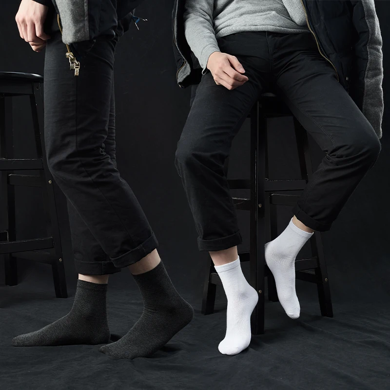 Носки мужские короткие, черные, белые, серые, большие размеры, EUR38-44, 10 пар от AliExpress RU&CIS NEW