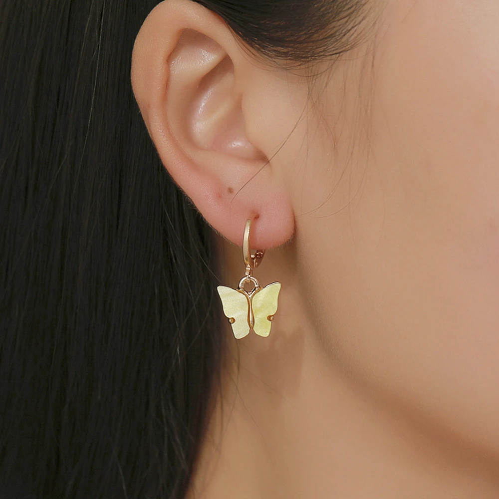 

Street Shot Jewelry Fashion Hot Sale Earrings Acetate Butterfly Earrings Color Popular Earrings