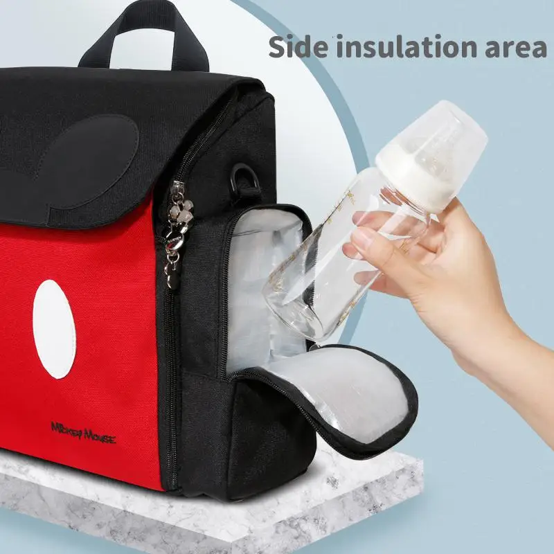Satin Al Disney Yemek Sandalyesi Bebek çantası çok Fonksiyonlu Bebek Bezi çantası Su Geçirmez Anne Nappy Sırt çantası Mumya Analık çanta Seyahat El çantası