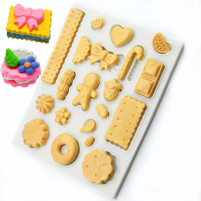 Мультяшный персонаж и бант в форме сердца помадка торт силиконовые формы печенье