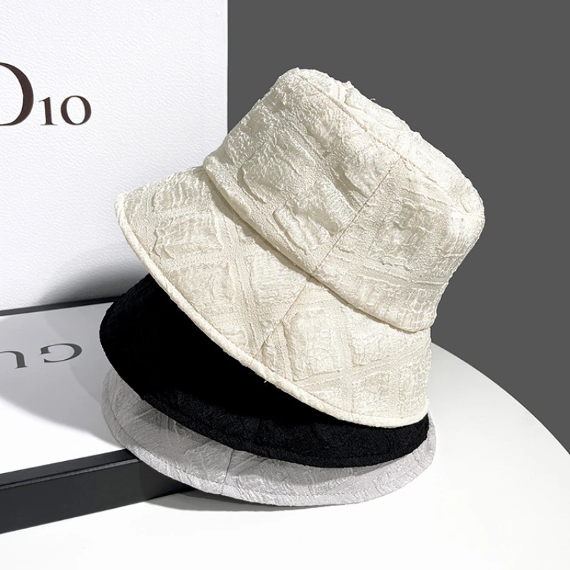 

2021 New Basin Hat Summer Ladies Sunshade Korean Chiffon Fisherman Hats Cute and Sweet Street Fashion Short Brim Female Cap