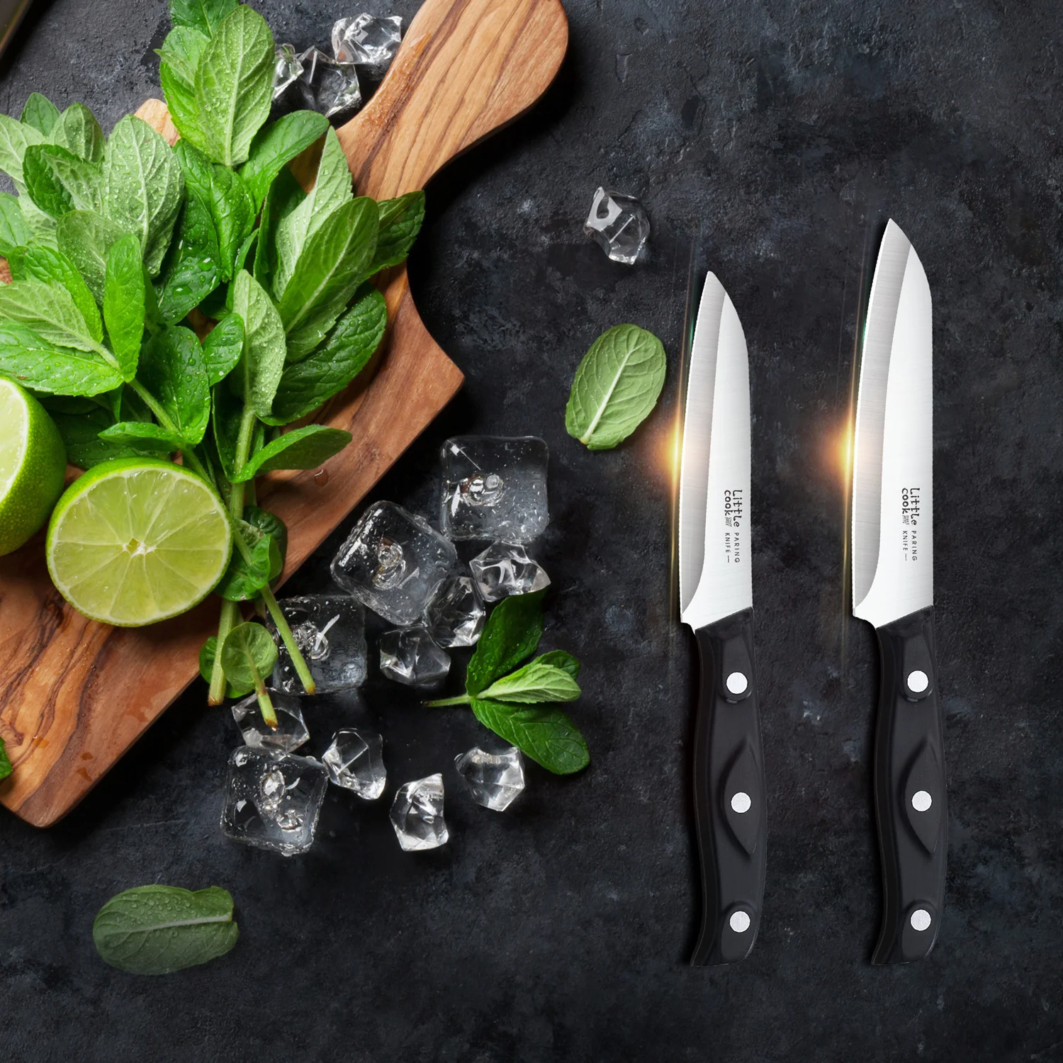 

Набор ножей для чистки фруктов, 4,5 дюйма, 2 шт., с эргономичной ручкой, из нержавеющей стали