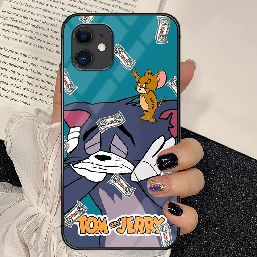 

Jerry Tom Good Friend Phone Tempered Glass Case Cover For IPhone 6 6S 7 8 11 12 X Xr Xs Se 2020 Pro Max Plus Mini Back 3D Etui