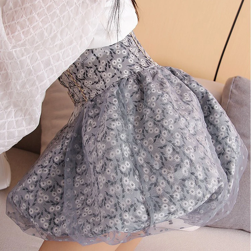 Женская винтажная мини-юбка TWOTWINSTYLE летняя юбка с высокой талией в Корейском