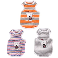 pet vest spring summer thin cat striped vest small and medium sized dogs sleeveless t shirt dog apparel