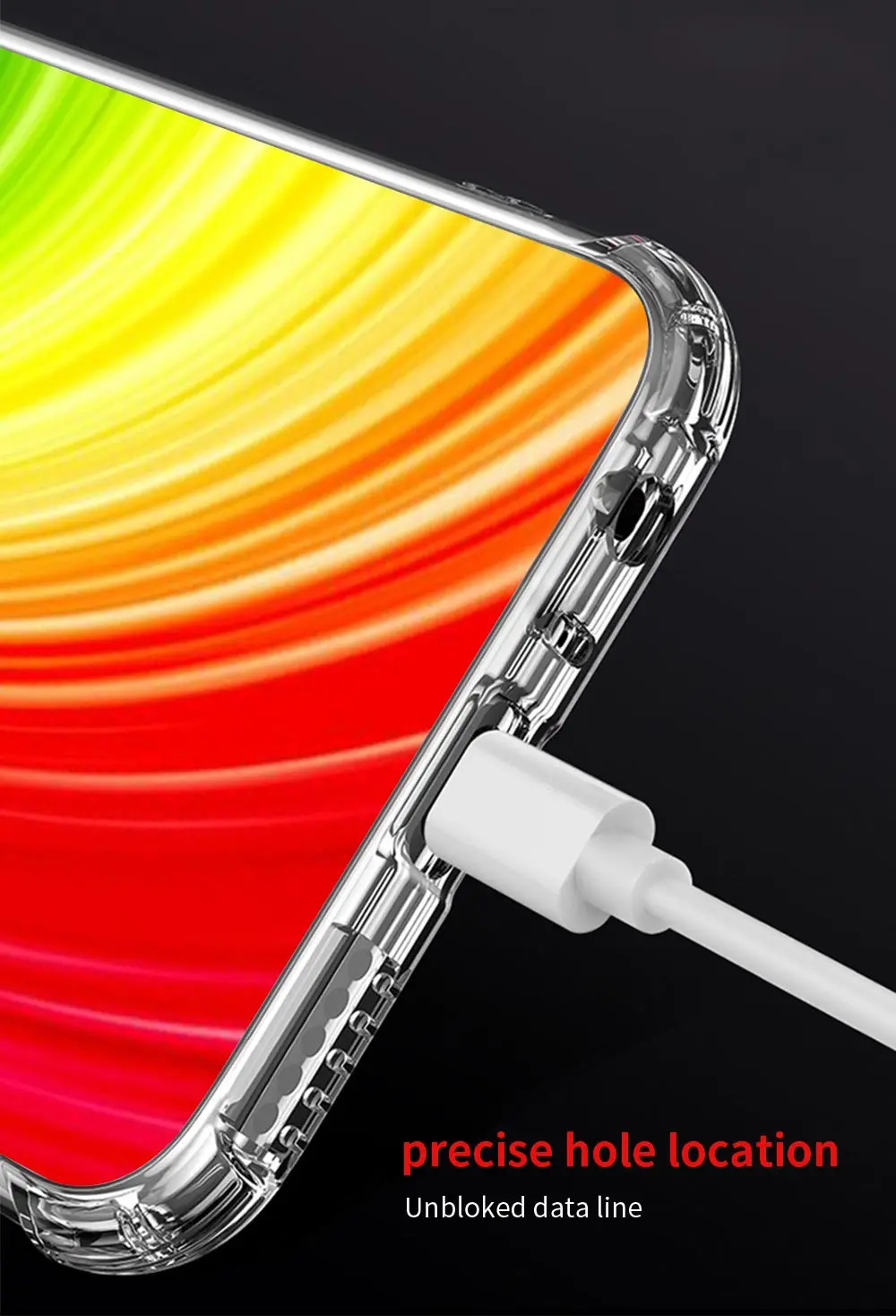 

Rainbow Shockproof Airbag Phone Case for Xiaomi Redmi Note 8 8T 9 9S K30 K20 Pro 7 7A 9A 9C Soft TPU Shell Cover