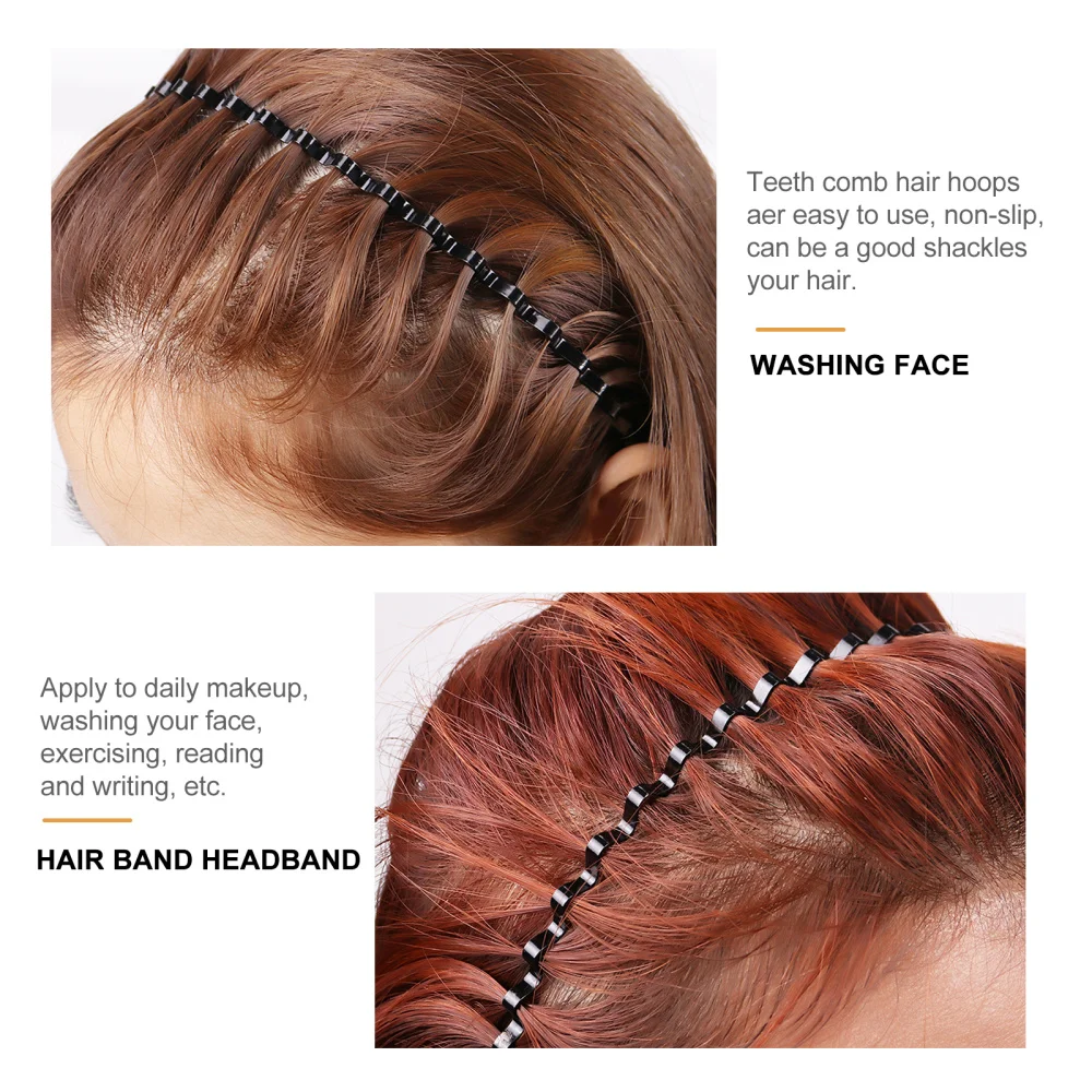 

12pcs Invisible Face Washing Hair Hoops Makeup Hairbands Boy Sports Hair Hoops