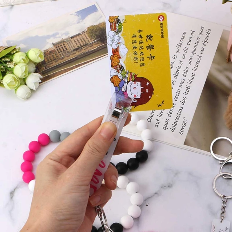 Держатель для карт брелок ключей держатель кредитной карты кольцо с милым