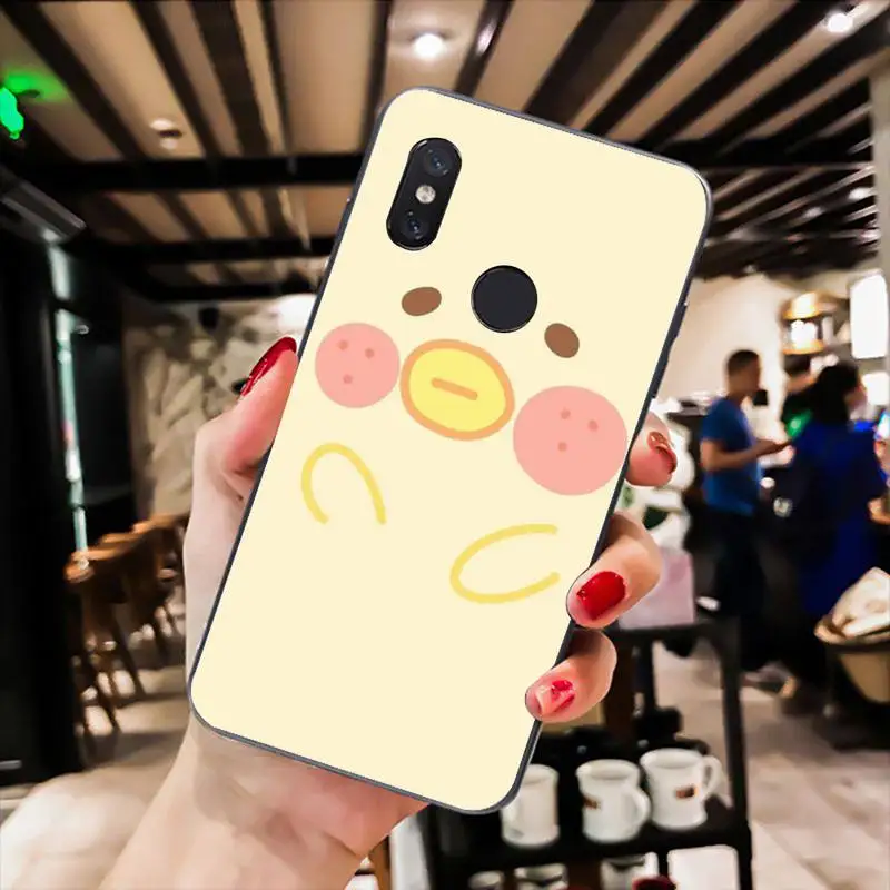 

YNDFCNB Big face cartoon Phone Case for Redmi 9A 8A 7 6 6A Note 9 8 8T Pro Max Redmi 9 K20 K30 Pro Black Silicone Soft TPU Case