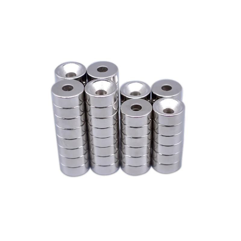 • 20/50/100 шт. сильные Круглые 12 мм x 5 отверстие: 4mmNeodymium потайной Кольцо