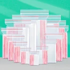100 шт закрываемые прозрачные пластиковые пакеты для конфет с замком на молнии, полиэтиленовый пакет для хранения закусок, полиэтиленовые пакеты 17 размеров