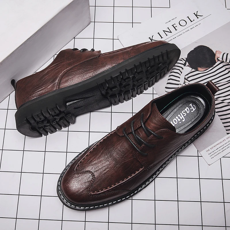 

Повседневная мужская обувь, Мужская модная кожаная Спортивная повседневная мужская обувь, удобная мужская обувь