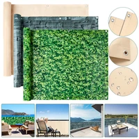 hengda pvc shade cloth balcony privacy screen cover outdoor shade cloth weatherproof fence garden fence simulation green leaves