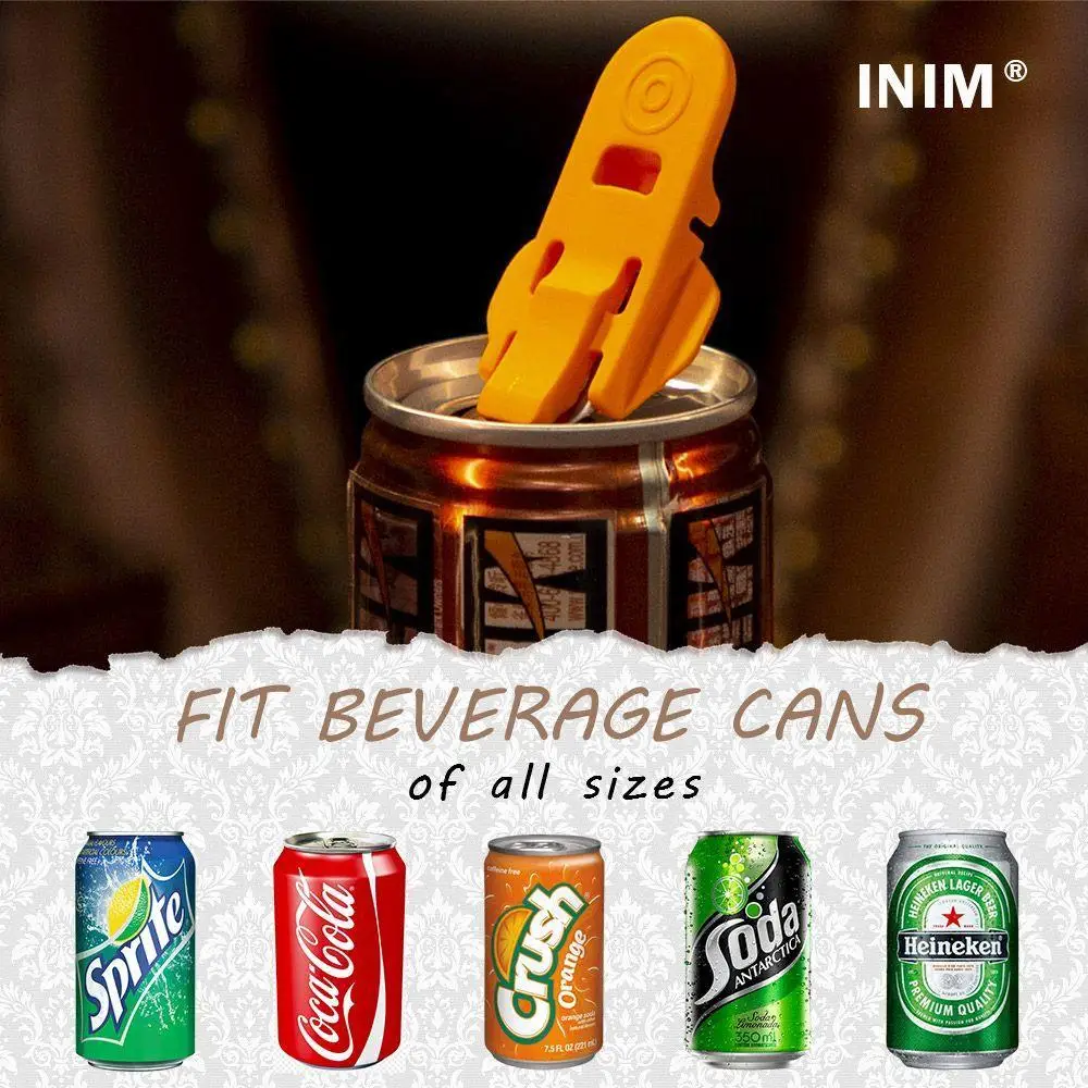 

3/6Pcs 2-IN-1 Easy Can Opener Bottle Top Lid Coke Drink Cap Stopper Flip Protector Reusable Random Color