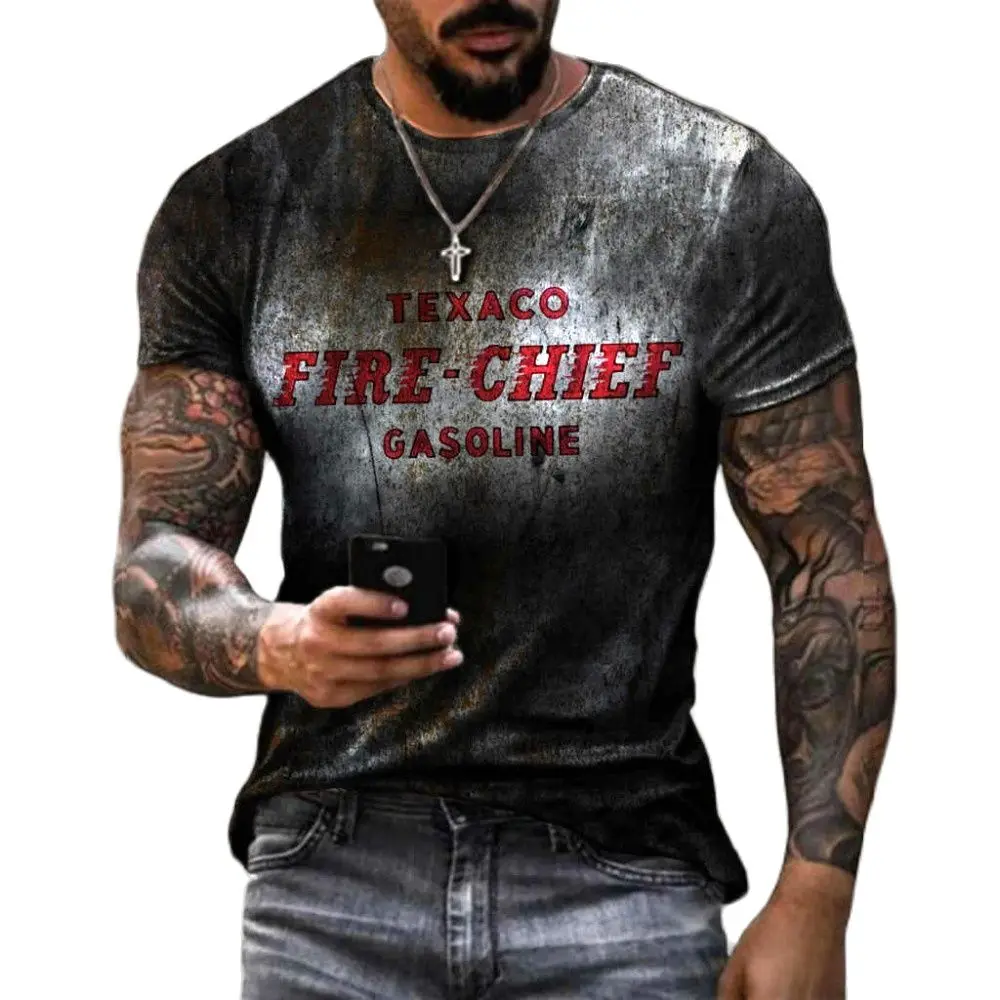 

Men's Casual Digital Pattern T-Shirt Fashion Quick-Drying Breathable Round Neck Short Sleeve Street Style New Hot Sale Shirt