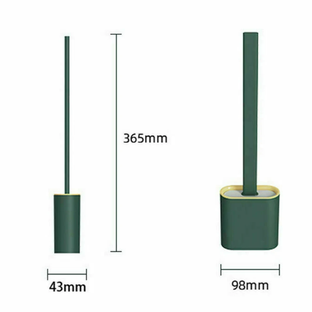 

Creative Seamless Bathroom Brush Silicone Toilet Brush with Base Toilet Cleaning Set Bathroom Accessories Handle Toilet Brush