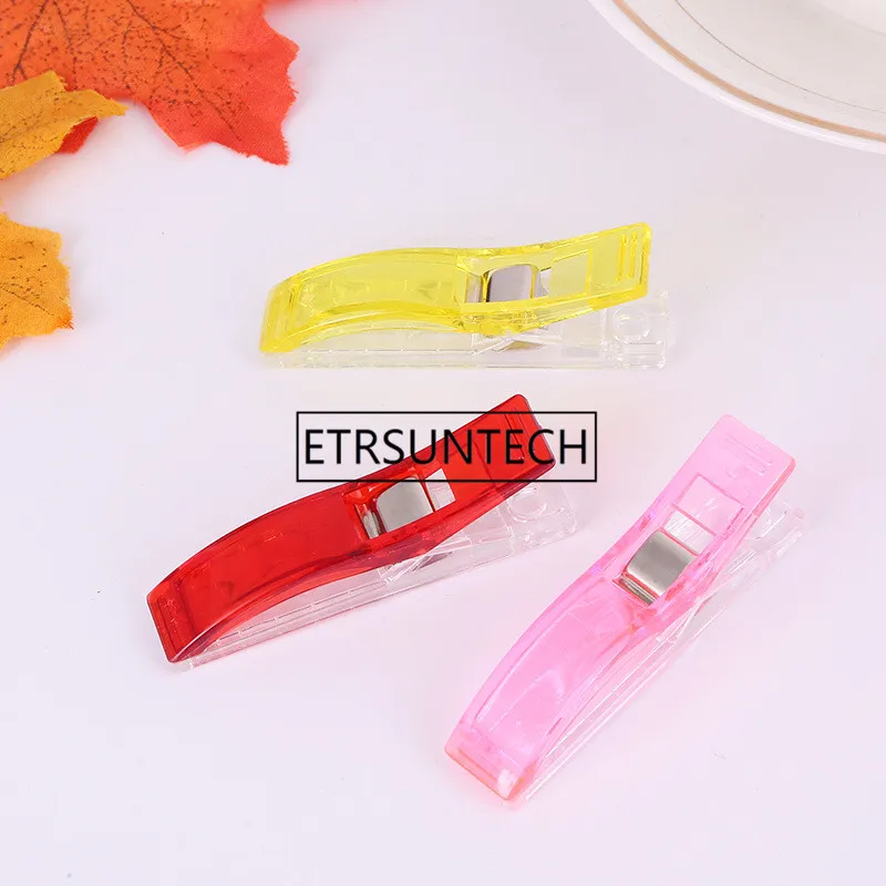 5000 unids/lote de Clips de pl&aacute;stico de PVC de gran tama&ntilde;o para Patchwork, costura, manualidades, Clip para acolchado de edred&oacute;n de 5,6x1,2x1,8 CM, venta al por mayor-5