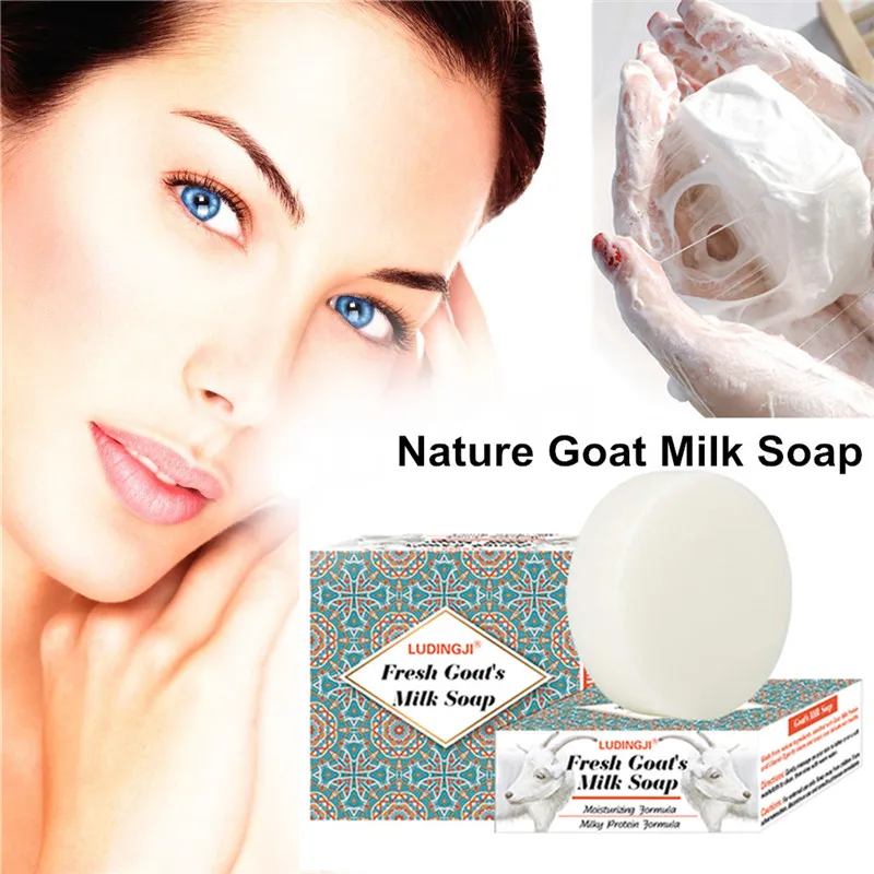 

100g Natural Ingredients Skin Care Women Moisturizing Smooth Skin Deep Cleansing Oil Control Goat Milk Soap