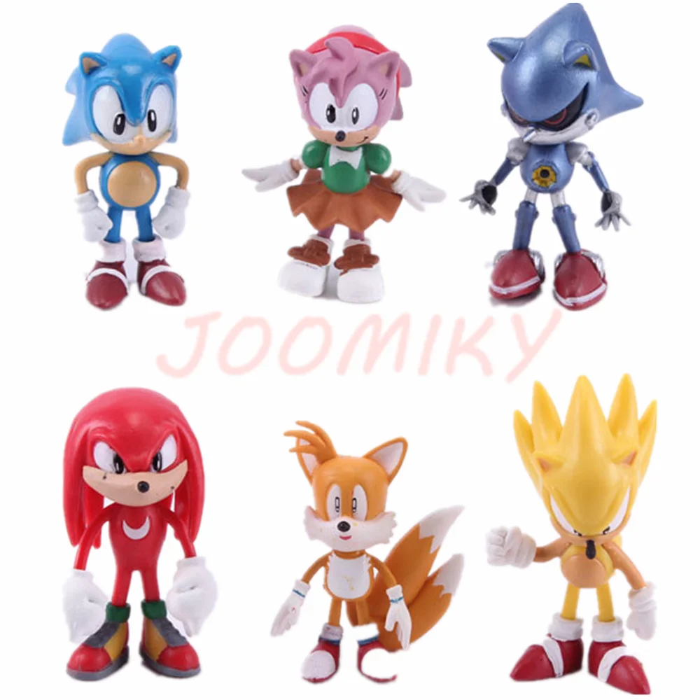 Игрушки для детей игрушки 7 см ПВХ Соник ежик тень хвосты|Игровые фигурки и