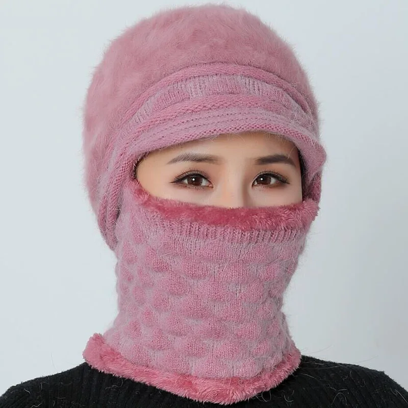 Skullies Beanies женская зимняя шапка для мамы вязаная шапочка для девочек шарф женская шапка для женщин шерстяная Круглая Шапочка Шапка Зимняя маска шапка