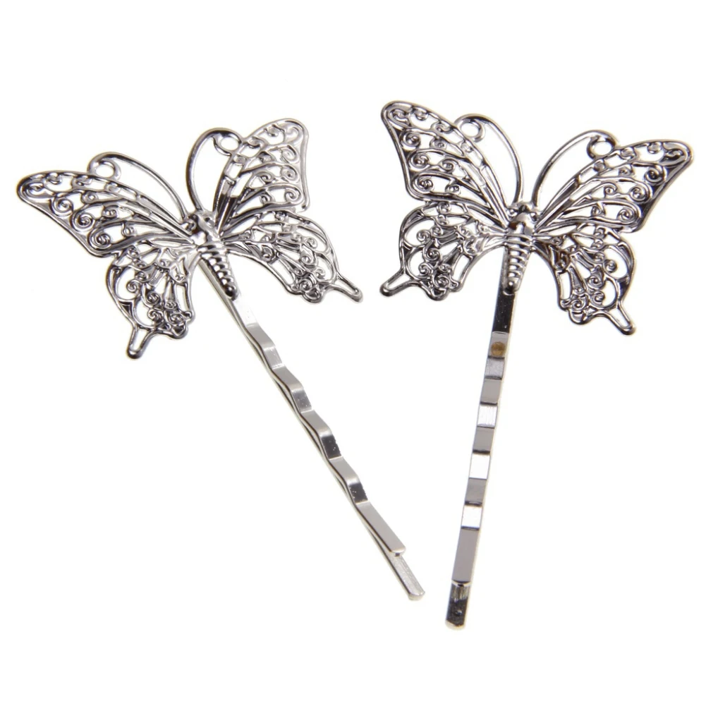 SANWOOD 10 шт. винтажные ажурные заколки для волос с бабочками Женская прическа