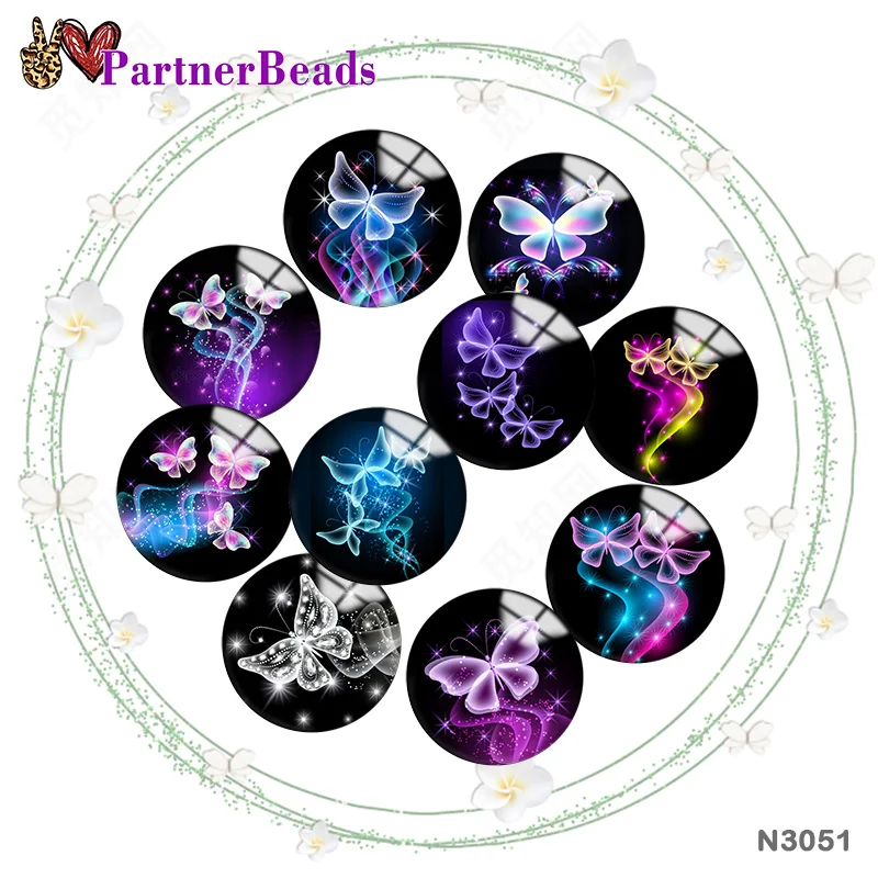 

Пурпурный Бабочка 12 мм // 18 мм/20 мм/25 мм Круглое стекло для Фото Кабошон демонстрация плоская задняя сторона принадлежности для изготовления ...