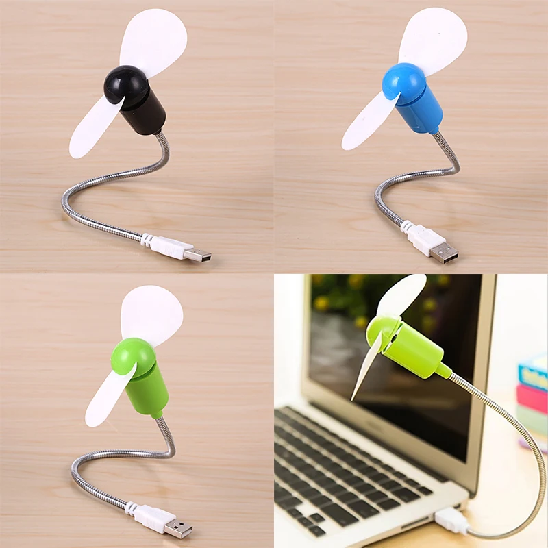 

Mini Flexible USB Fan Powered Portable Cooling Cooler Fan For Laptop PC Notebook USB Connector To Your PC Or Notebook