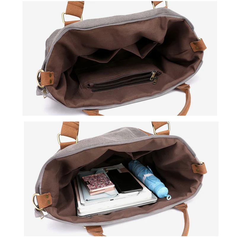 KVKY Новые повседневные женские хлопчатобумажные холщовые сумки на плечо