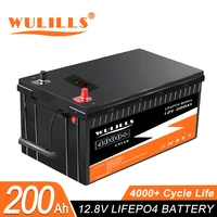 12v 200ah lifepo4 battery lithium iron phosphate battery built in bms for solar power system rv house trolling motor tax free
