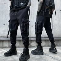 spring and summer casual pants for men and japan youth casual small foot trend cargo pants with a tie foot sports pants