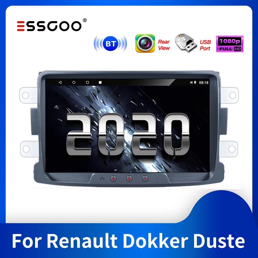 Автомагнитола Essgoo для Renault Dokker мультимедийный плеер на Android с GPS 8 &quotэкраном