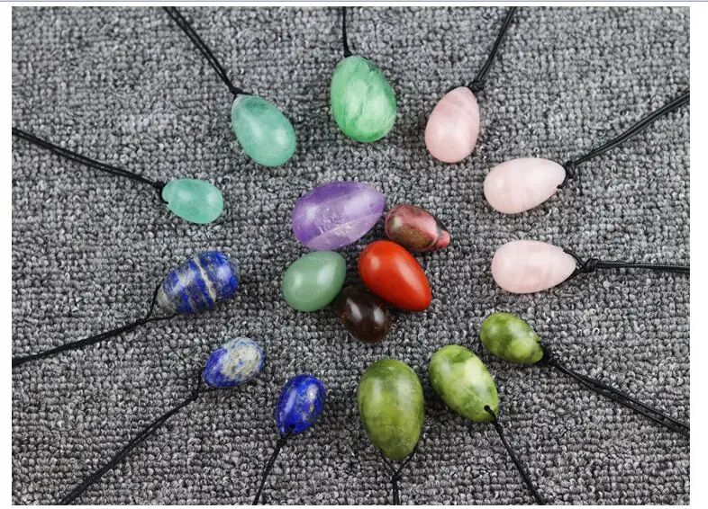 3Pcs S M L 45x30mm Drilled Jade Egg Natural stone Yoni For Kegel Exercise Pelvic Floor Muscle Vaginal Ben Wa Ball | Красота и