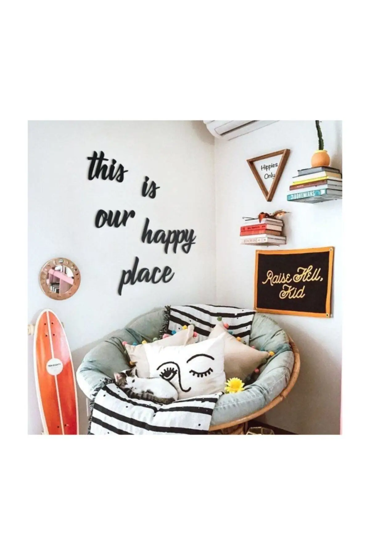

This Is Our Happy Place Black Decorative Accessory Home Decoration