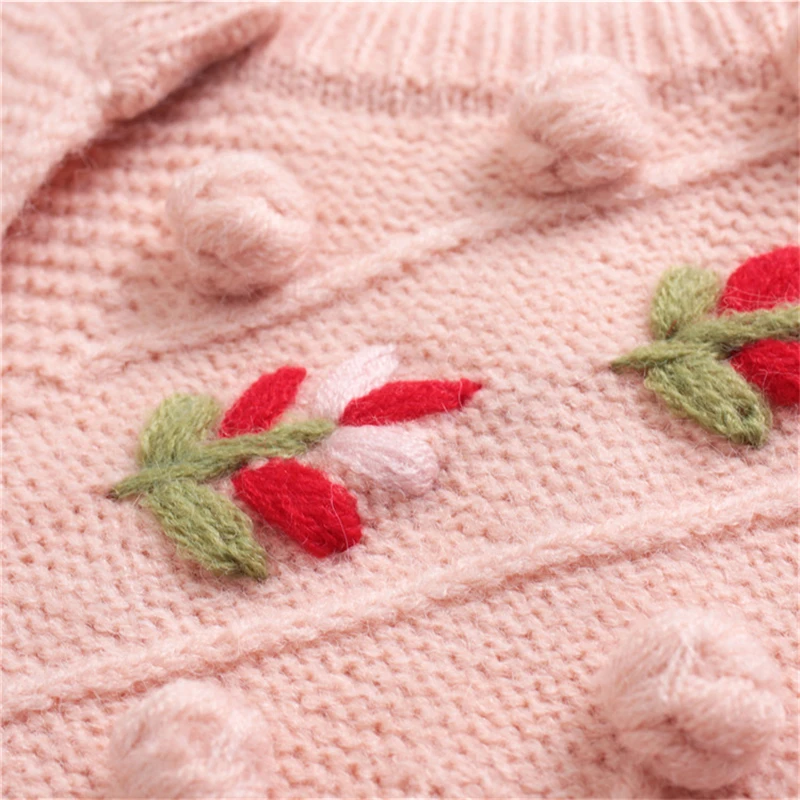 

Ropa Mujer Women Winter Chic Sweater and Cardigans 2020 Floral Embroidery Knitting Cardigans Loose Korean Sweater Jumpers