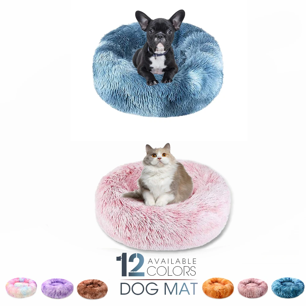 

Round Dog Bed Soft Pet Cat Bed Mat Blanket Cushion Kennel underpad Warm Sleeping Pet Suppies Accessori House for Small Dogs Cats