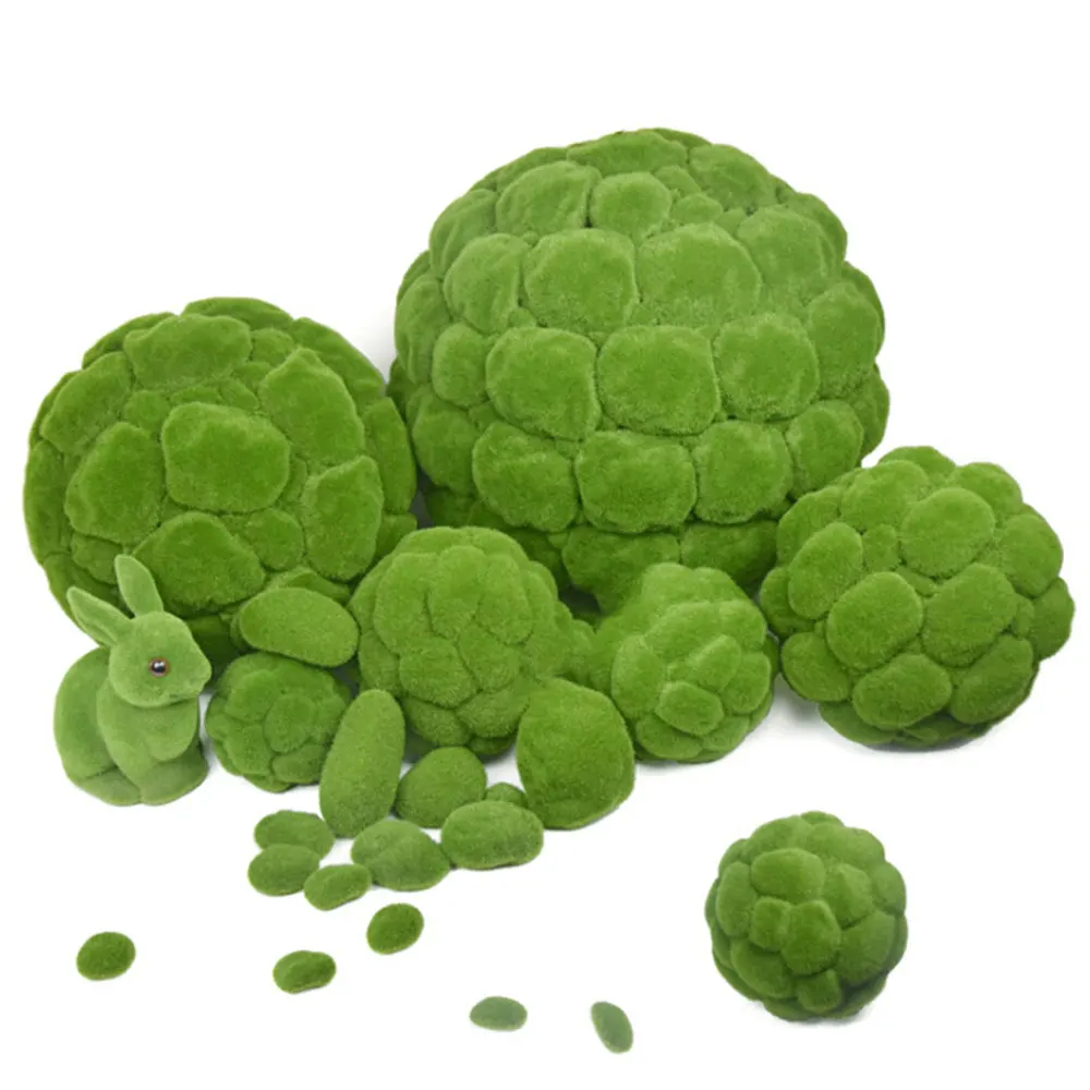 Искусственный Зеленый мох мяч Моделирование растения DIY Украшение для магазина