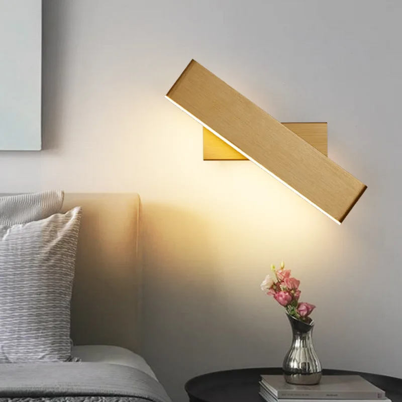 

8W LED Wall Lamp 350°Rotatable Bedside Wall Light Modern Creative Wall Sconce Indoor Lighting Fixture for Bedroom Living Room Us