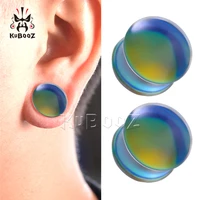 kubooz unique temperature sensing acrylic ear piercing gauges tunnels body jewelry earring plugs expanders stretchers 2pcs