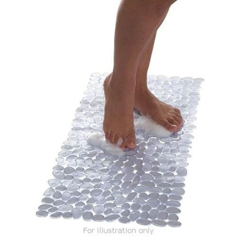 

88*40cm Cobblestone Environmentally Friendly PVC Bathroom Mats Rectangular Bath Mats