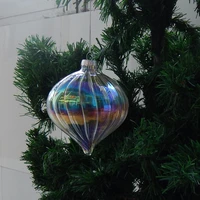 2pcspack diameter9cm onion shaped glass pendant home decorative christmas day hanging ornament