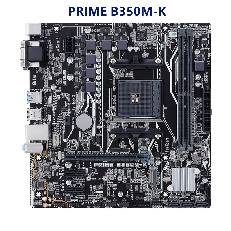 Для aSUS PRIME B350M-K материнская плата Socket AM4 DDR4 для AMD B350M B350 оригинальная десктопная SATA