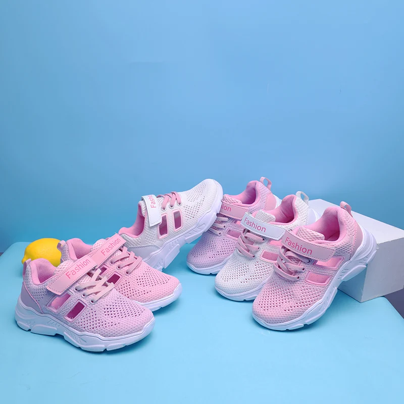 

fashion Breathable kids sneakers mesh comfortable soft girls shoes footwear Lovely summer solid children sandals Rubber Mesh