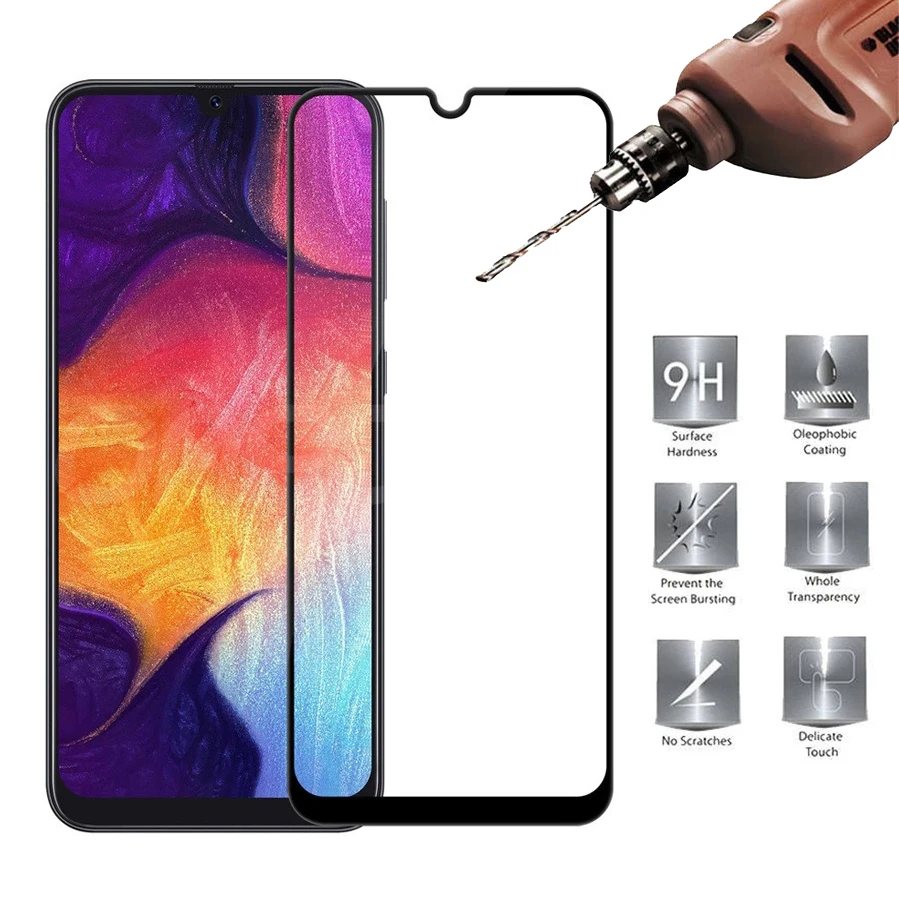 Закаленное стекло 9H HD для Samsung A50 A40 A30 A10E A20E пленка экрана Galaxy A90 A80 A70 A60 A2 Core 2 шт. |