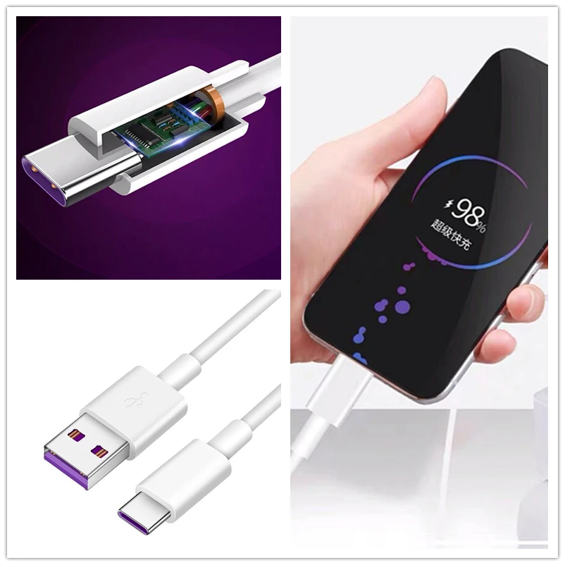 

Cable USB tipo C de carga rápida 5A, Cable de datos Universal de 1m para tableta Android